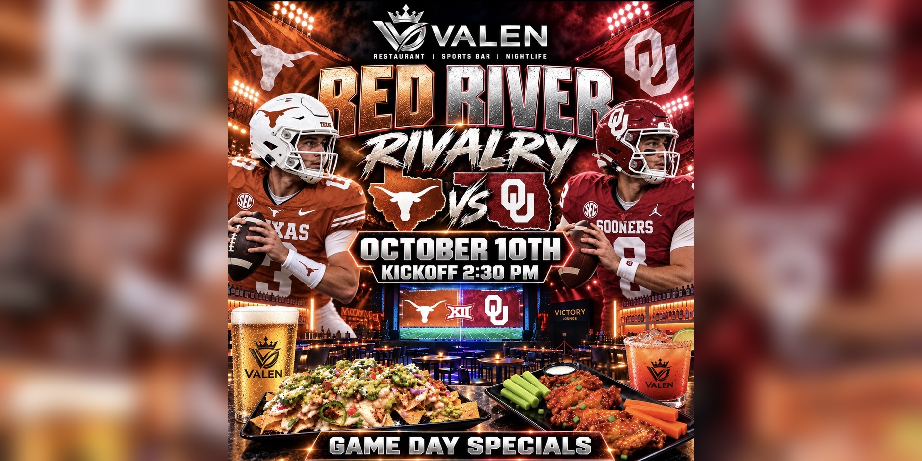Red River Rivalry TEXAS vs OU - WATCHPARTY!!!